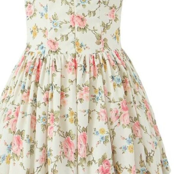 Sweet Printed Mini Dress Sexy Backless - Picture 4 of 8